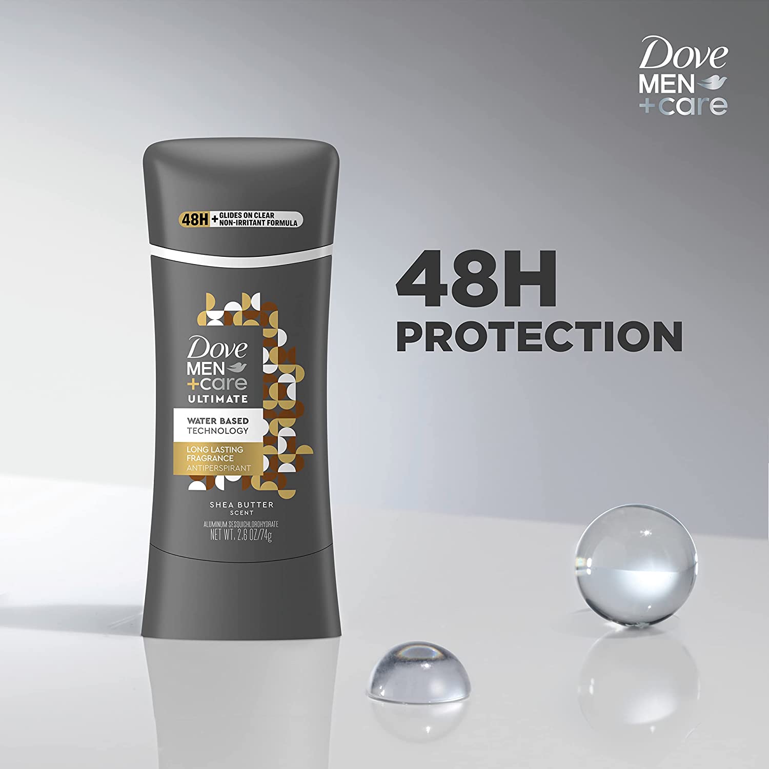 Dove Men+Care Ultimate Antiperspirant Stick Shea Butter 2 Count 48-Hour Sweat Protection Antiperspirant for Men 2.6 oz - Image 4